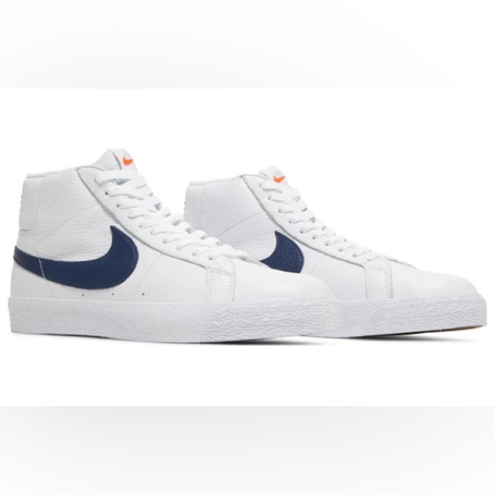 Nike SB Zoom Blazer Mid ISO Orange Label White / Navy Size 5 M / 6.5 W NIB